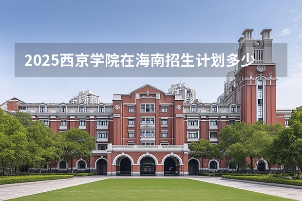 2025西京学院在海南招生计划多少人