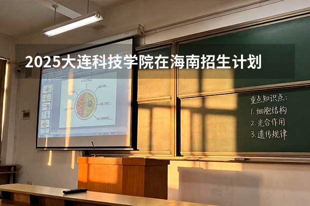 2025大连科技学院在海南招生计划多少人