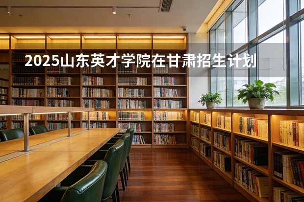 2025山东英才学院在甘肃招生计划多少人