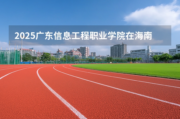 2025广东信息工程职业学院在海南招生计划多少人