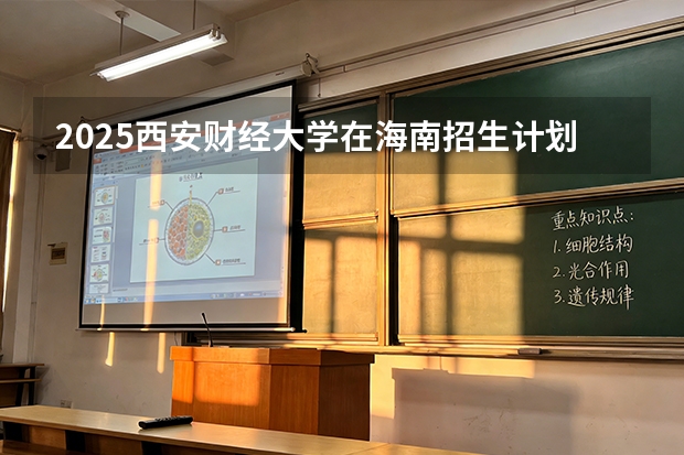 2025西安财经大学在海南招生计划多少人
