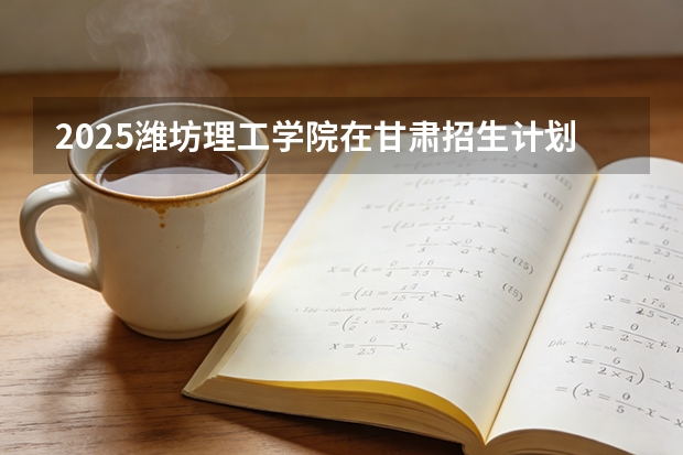 2025潍坊理工学院在甘肃招生计划多少人